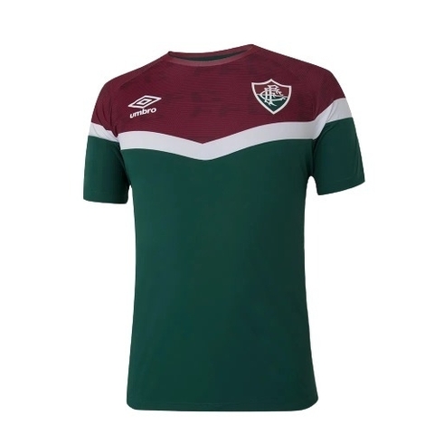 Camisa Fluminense Pré-Jogo 23/24 Masculino - Torcedor Umbro - Verde, Grená, Branco