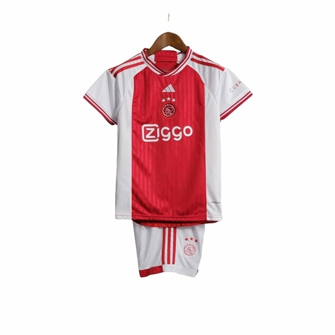 Kit Infantil Ajax Home 23/24 Adidas - Vermelho+Branco
