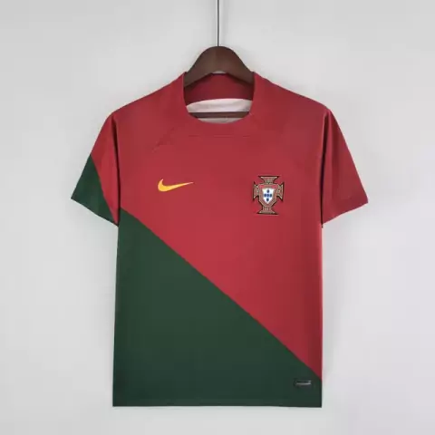 Camisa Portugal Home 22/23 Torcedor Nike Masculina - Vermelho+Verde