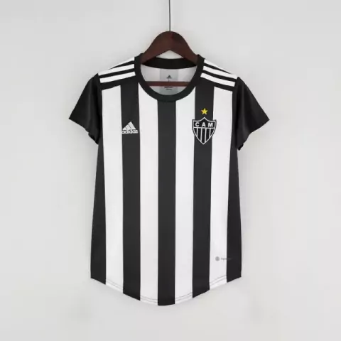 Camisa Atlético Mineiro I 22/23 Torcedor Adidas Feminina - Preta e Branca