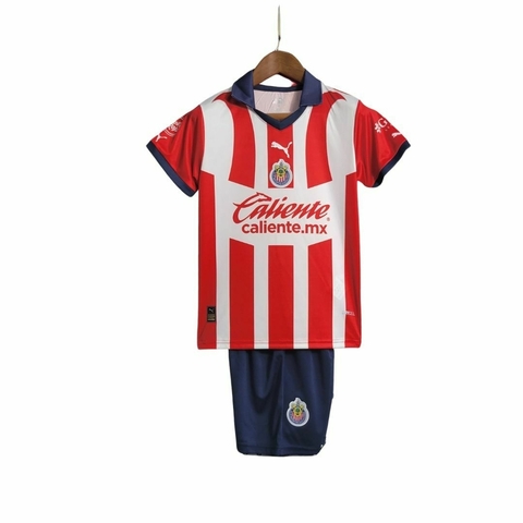 Kit Infantil Chivas Home 23/24 Castore - Vermelho+Branco