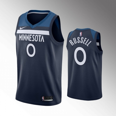 Regata NBA Minnesota Timberwolves Russell #0 Nike - Azul