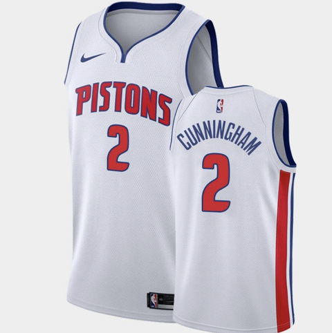 Regata Detroit Pistons Cunningham #2 Nike 2022 - Branco