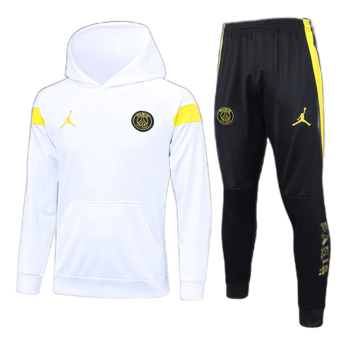 Conjunto de Moletom PSG Branco e Amarelo 2023/24