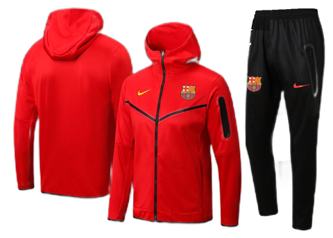 Conjunto de Moletom Barcelona Vermelho 2022/23