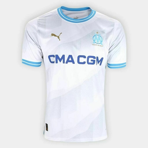 Camisa Olympique de Marseille I 23/24 Branco - Puma - Masculino Torcedor