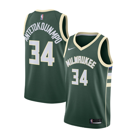 Regata Milwaukee Bucks Giannis Antetokounmpo #34 Nike - Verde