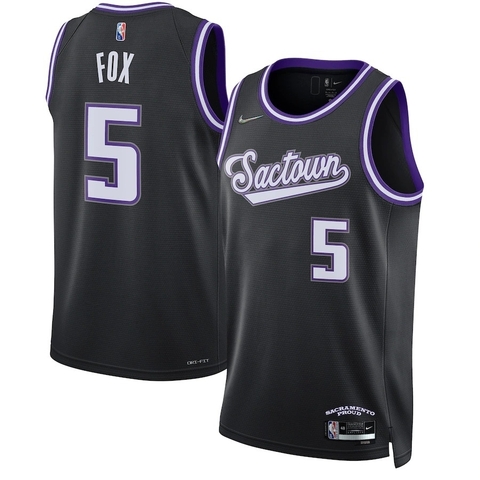 Regata Sacramento Kings Fox #5 Nike 2022 - Preto
