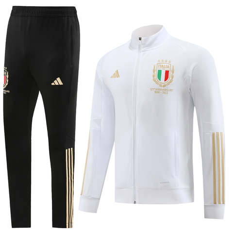 Conjunto Jaqueta+Calça Itália 23/24 Masculino Adidas - Branco