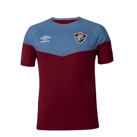 Camisa Fluminense Pré-Jogo 23/24 Masculino - Torcedor Umbro - Grená + Azul