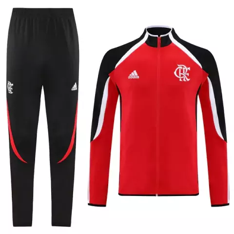 Conjunto Jaqueta+Calça Flamengo 22-23 Masculino Adidas - Vermelho
