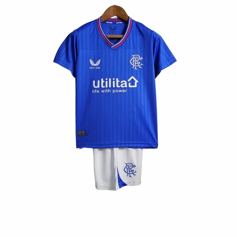 Kit Infantil Rangers Home 23/24 Castore- Azul+Branco