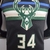 Regata Milwaukee Bucks Giannis Antetokounmpo #34 Jordan - Preto - loja online