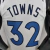 Regata NBA Minnesota Timberwolves Towws #32 Nike - Branco