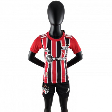 Kit Infantil São Paulo II 22/23 Adidas - Vermelho +Preto
