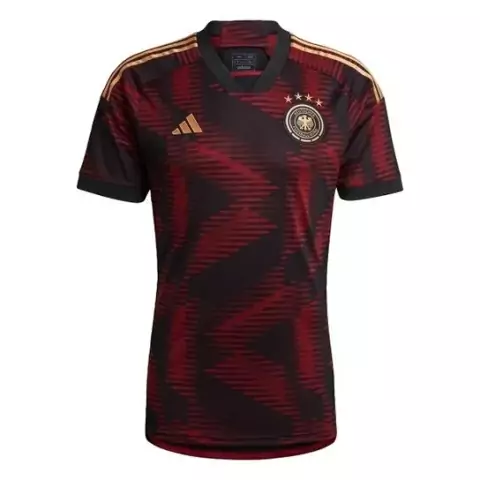 Camisa Alemanha Away 22/23 Torcedor Adidas Masculina - Preto + Vermelho