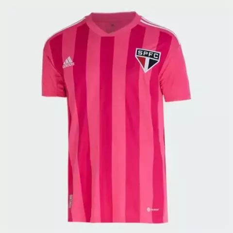 Camisa São Paulo Outubro Rosa 22/23 Torcedor Adidas Masculina - Rosa