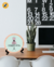Placa Decorativa Escritório de 18cm com Logo Marca. Quadro Personalizado para Decoração da Mesa da Empresa com Suporte.