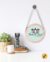 Quadro Pinus Personalizado com Logo para Decoração de Empresa | Placa Decorativa de 18cm com Corda de Algodão para Decorar a Parede de Escritório