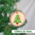 Enfeite bola bolacha pingente pendente rústico de natal para pendura na árvore Decoração natalina personalizada com desenho de árvore de natal com corda de sisal