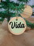 Kit 7 enfeites pingentes de natal personalizada em madeira pinus Decoração Natalina Cristão para pendurar na árvore de natal, escrito Vida Sucesso Harmonia