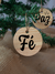 Kit 10 bolachas pingentes de natal personalizada em madeira pinus Decoração Natalina Cristão para pendurar na árvore de natal, escrito Fé Jesus Deus vive