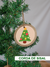 Enfeite bola bolacha pingente pendente rústico de natal para pendura na árvore Decoração natalina personalizada com desenho de árvore de natal com corda de sisal