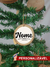 Enfeite bola bolacha pingente pendente rústico de natal com nome personalizado para pendura na árvore Decoração natalina personalizada com corda de sisal