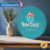 Placa Decorativa com Logo de 18cm | Quadro de Pinus Redondo Personalizado para Empresa ou Escritório