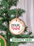 Enfeite bola bolacha pingente pendente rústico de natal para pendura na árvore Decoração natalina personalizada escrito feliz natal com barbante vermelho e branco