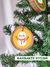 Enfeite bola bolacha pingente pendente rústico de natal para pendura na árvore Decoração natalina personalizada com desenho de boneco de neve com barbante preto e branco