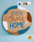 Quadro de Mdf Personalizado Redondo com 35cm | Placa Decorativa para parede do escritório, sala, cozinha, empresa, quarto. Escrito em inglês: Home sweet home, traduzindo: Lar doce Lar.