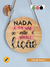 Placa de pinus redonda de 18 centímetros pendurada na parede, escrito Nada é em vão se não é benção é lição, feita a mão, com acabamento de tira de couro