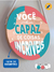 Placa redonda de 18 centímetros pendurada na parede, escrito: Você é capaz de coisas incríveis, feita a mão, com acabamento de corda de algodão