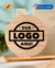 Quadro Decorativo Personalizado com Logo para Decoração de Empresa Escritório. Placa de Pinus de 18cm com Logomarca. Pintado à mão. Placa de Porta de Escritório