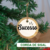 Bola de natal personalizada em madeira pinus redondo com corda de sisal, escrito palavras natalinas para pendurar na árvore de natal
