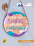 Placa de pinus redonda com arte personalizada à mão, quadro decorativo para colocar no escritório. Presente para amiga, familiar, colega de trabalho