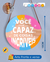 Placa de pinus redonda de 18 centímetros pendurada na parede, escrito: você é capaz de coisas incríveis, feita a mão, com acabamento de tira de couro. Presente exclusivo personalizado com arte na frente e no verso