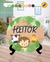Placa de pinus redonda, decoração safari para o quarto infantil, escrito o nome do bebê e com desenho de safari, feita a mão, com acabamento de suporte de mesa