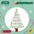 Guirlanda de Mdf Personalizado para Decoração de Natal. Pendurado na parede com uma corda de sisal. Desenho de árvore de natal e escrito: Fé paz amor saúde gratidão esperança. Decoração natalina e Presente Perfeito