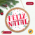 Placa Decorativa Personalizada para colocar na Decoração Natalina. Quadro de Mdf com 20cm com corda de sisal para enfeitar a Parede. Escrito Feliz Natal. Presente Natalino Perfeito