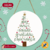 Guirlanda de Mdf Personalizado para Decoração de Natal. Pendurado na parede com uma corda de sisal. Desenho de árvore de natal e escrito: Fé paz amor saúde gratidão esperança. Decoração natalina e Presente Perfeito