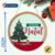 Placa de Mdf para Decoração de Natal. Escrito Feliz natal com um desenho de árvore de natal. Guirlanda Natalina de Mdf com 35cm para pendurar na parede com uma corda de sisal.