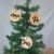 Kit 3 enfeites pingentes de natal personalizada em madeira pinus Decoração Natalina Cristão Kit bola bolacha para pendurar na árvore de natal