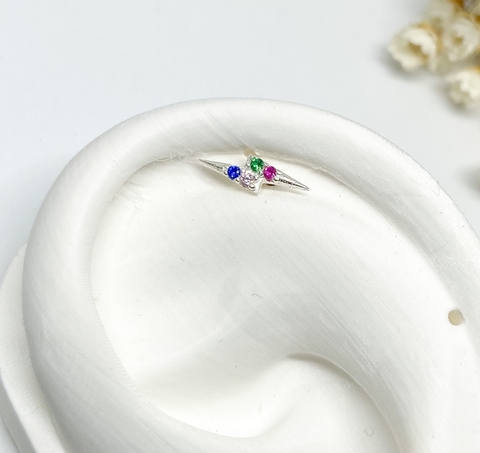 Piercing Raio Colorido