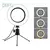 Ring Light Iluminador Selfie Makeup + Tripé De Mesa Luz Led 6 polegadas para Maquiador Youtuber - Gemeos Barbosa