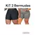 kit 2 Bermudas Plus size Feminina Cintura alta - Gemeos Barbosa