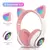 Fone De Ouvido Bluetooth Orelha Gatinho Infantil Led Sem Fio na internet