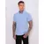 Camisa Social Masculina Gola Padre de Luxo Com Manga Curta Slim Fit Linho e Viscose Tecido Premium - loja online