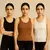 Kit 3 Regatas Femininas Blogueirinha Lisa Malha Algodão Ribana Cores Sortidas - comprar online